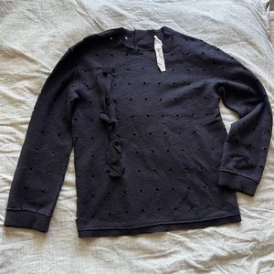 ITALIAN LUXURY BRAND -DAMIR DOMA -BLACK SWEATER-UNISEX-100% COTTON NEW (no tags)